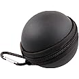 Sinsilvie Clip-on Billiard Cue Ball Case.Cue Ball Bag for Billiard Balls, Training Balls and Pool Balls.2.24in Billiard Ball Carrying Case (Black PU)