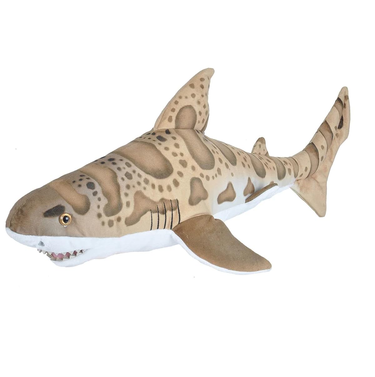 Wild Republic Leopard Shark Plush, Stuffed Animal, Plush Toy, Gifts for Kids, Living Ocean 27 Inches