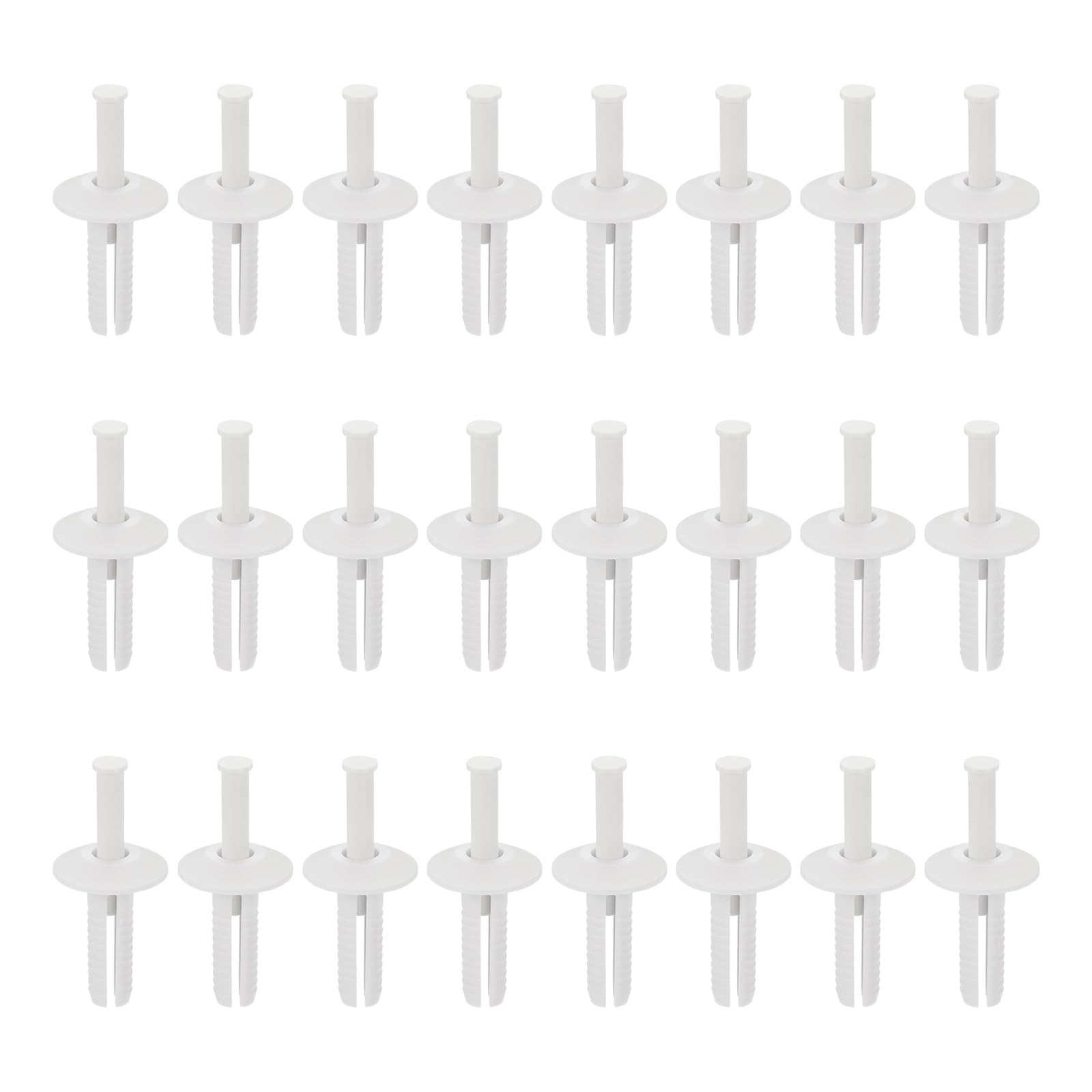DTGN 1/4" x 3/4" (D x L) Nylon Nail Drive Anchors - 100Pack - Good for Mechanical Equipment - Mushroom Nail Drive Anchors - White
