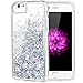 iPhone 6/6S/7/8 Case, Caka iPhone 6S Glitter Case [Tempered Glass Screen Protector] Bling Flowing Floating Luxury Glitter Sparkle TPU Bumper Liquid Case for iPhone 6/6S/7/8 (4.7