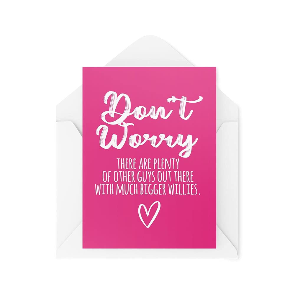 Tongue in Peach Funny Break Up Cards Divorce Card There Are Plenty Of Other Guys Out There for Her for Him Breakup Bestie Best Friend Joke CBH548, White, 21 x 15 x 0.2 cm, TIP_CARDS_CBH548