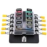 10 Way Blade Fuse Block For Car Truck Boat RV LED Indicator Fuses Box With Terminals Wiring Kits