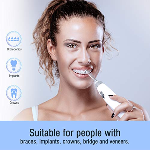 Water Flosser Teeth Cleaner, Ovonni Dental Water Pick Electric Oral Irrigator with 7 Jet Tips For Braces, Implants, Bridges, 10 Pressure Settings and 600ML Capacity for Whole Family
