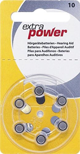 Extra Power Size 10 Zinc Air Hearing Aid Batteries (PR70) (1 Box) (60 Batteries)