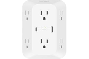 Belkin 6-Outlet Surge Protector Power Strip, ETL-listed, Wall-Mountable w/ 6 AC Outlets, Overvoltage Protection, LED Indicator, USB-C & USB-A Ports w/ USB-C PD Fast Charge - 1,680 Joules of Protection