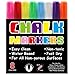 ParKoo Chalk Markers for Chalkboard - 8 Neon Color Pack With Free 24 Chalkboard Labels And 4 Reversible Tips - Non Toxic Wet Erase Chalkboard Window Glass Pen