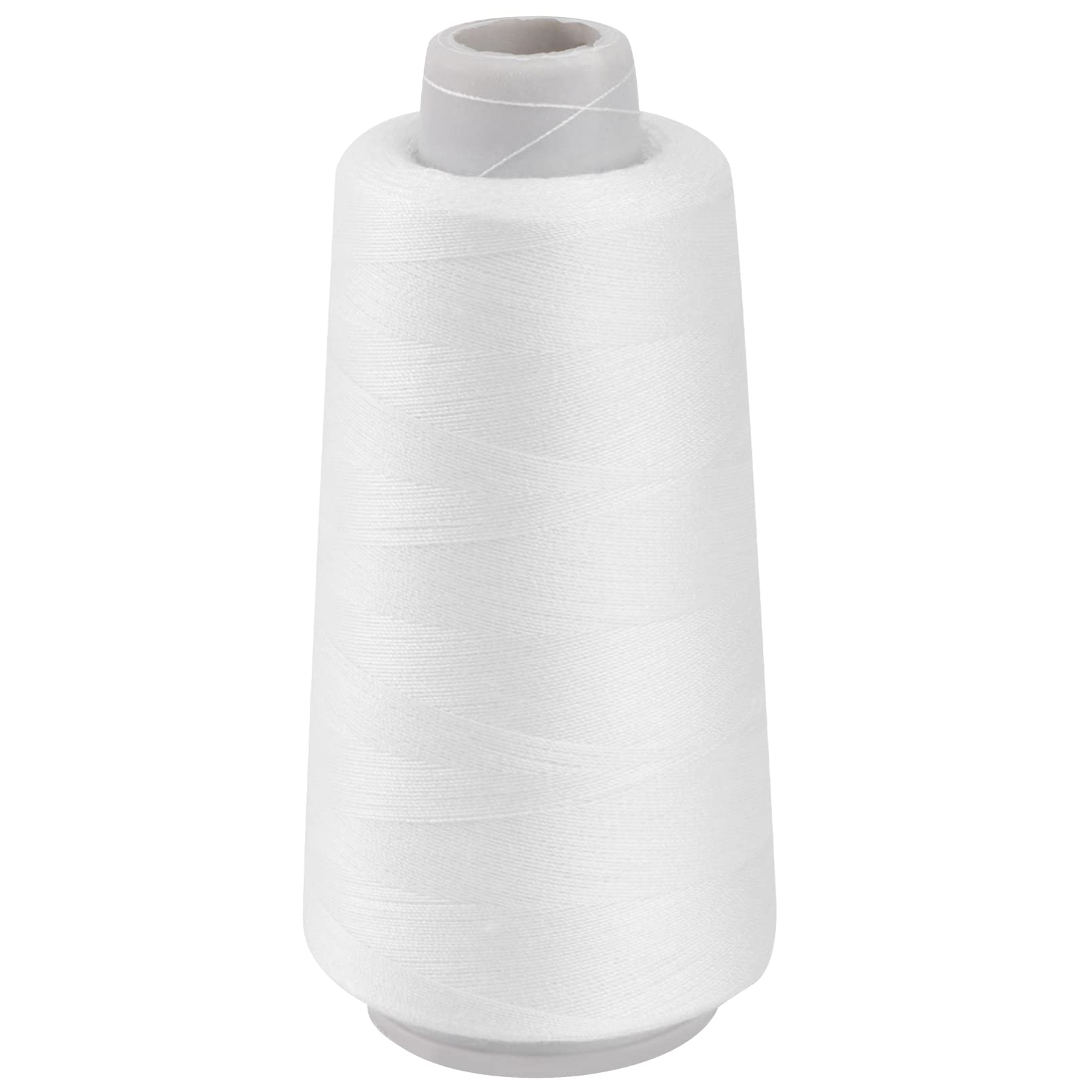 3000 Yards sewing threads High Strength Polyester Thread Yarn White Spools Cone for sewing machine, All-Purpose for Hand & Machine Sewing