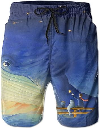 Summer Travle Mens Short Elastic Waist With Pockets Casual Men's Beach Shorts Boardshort M