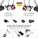 SOKLIT USB Rechargeable Bike Light Front and Rear Waterproof IPX4 Super Bright Bicycle LED Light Set 120 Lumen with 650mah Lithium Battery, 4 Light Mode Options, Including 2 USB cables and 6 Strap