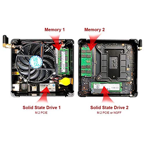 SDJJ-Mini-Pc-Adapter-Mini-PC-For-Intel-Core-8th-Gen-I7-8750H-8G256G-Six-Core-22-41GHz-Support-Bluetooth-42-24G-50G-Dual-band-WiFi-RJ45-Gigabit-Wired-Network-CardBlack-Color-Black