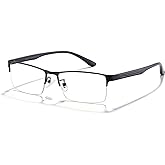 Cyxus Blue Light Blocking Glasses for Men Woman Semi Rim Computer Gaming Office Study Eyeglasses with UV Protection 8001