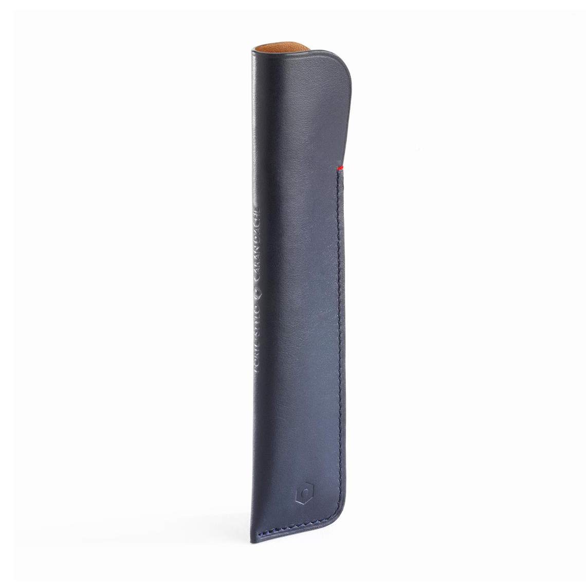Caran d'Ache Pen Case for 1 Pen Leather Blue