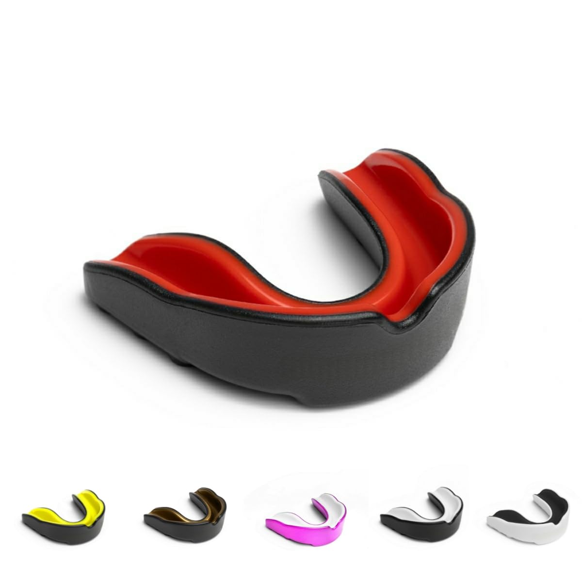 ARSTORMS Sports Mouth Guard Adults and Junior Gum Shield with case Mouth Guard for Jaw Protection in Contact Sports Boxing MMA Rugby Football Hockey Martial Arts (Adult Above 11 Years, Black/red)