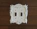 Antique White Switch Plate/Double Light Switch Plate/Antique White or Pick Your Color/Shabby Chic Style/Cast Iron Light Switch Cover