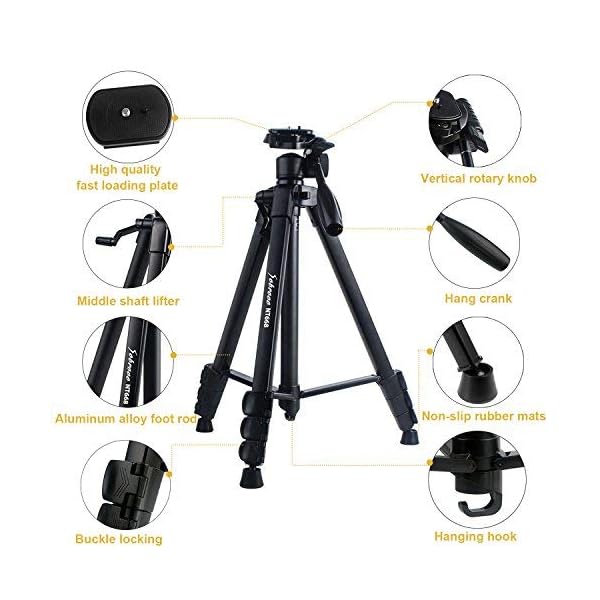 Kamera Stativ 58 Zoll Portable Professionelle Leichtgewicht Traveller Aluminium Stativ mit Pan Kopf für Kamera DSLR DV… – Bild 4