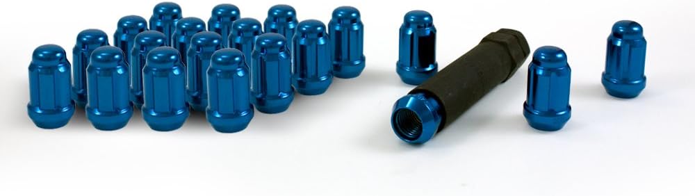 Gorilla Automotive 21122BL Small Diameter Acorn Blue 4 Lug Kit (12mm x 1.25 Thread Size) - Pack of 16: Automotive
