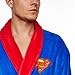 Superhero Comic Adult Mens Bath Robe (Superman (Blue))