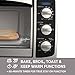 BLACK+DECKER TO1675B 6-Slice Convection Countertop Toaster Oven, Includes Bake Pan, Broil Rack & Toasting Rack, Stainless Steel/Black Convection Toaster Oven
