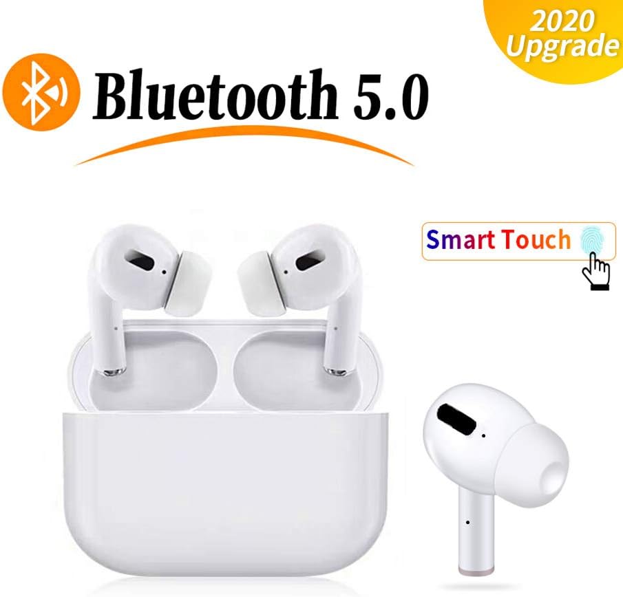 Bluetooth 5.0 Wireless Headphones,Touch Headphones with Microphone, Automatic Pairing, Waterproof Stereo HIFI Stereo Headphones for iPhone/Samsung/Apple
