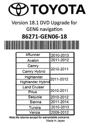 2019 Toyota U9a Navigation Dvd Gen 6 18 1 Map Gps Update 86271 Gen06 18 Car Keychain Key Fob Engine Amazon In Electronics