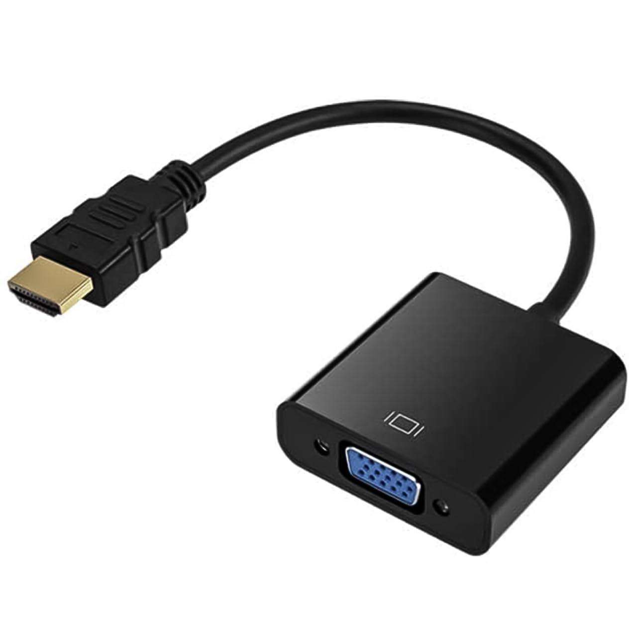 Photo 1 of HDMI to VGA, Gold-Plated HDMI to VGA Adapter (Male to Female) for Computer, Desktop, Laptop, PC, Monitor, Projector, HDTV, Chromebook, Raspberry Pi, Roku, Xbox and More - Black