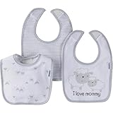 Gerber Baby Girls 3 Pack Terry dribbler Bib, LIL' Lamb, One Size