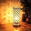 Crystal Table Lamp Touch Control Dimmable Accent Desk Lamp Bedside Modern Table Light with Sliver Lamp Shade Night Light Fixture for Living Room Bedroom Kitchen, by Seaside Village
