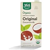 365 by Whole Foods Market Organic Coconut Milk, Original | Unsweetened | 32 Fl Oz | Pack of 6