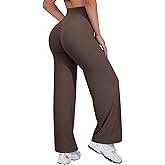 VOYJOY Straight Leggings Bottoms Wide Leg Pants for Women 29"/ 31.5"/33"/35" High Waist Stretch Casual Sweatpants