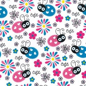 oddies 44" ladybird polycotton per metre