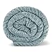 Weighted Blanket Queen Size with Removable Duvet Cover Queen Size 15lbs, Heavy Glass Micro Beads, 100% Cotton Blankets, Hot and Cold Sleeping-Washable (15 lbs, 60”x 80” Size)- True Grey