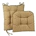 Klear Vu The Gripper Non-Slip Rocking Chair Cushion Set with Thick Padding, Includes Seat Pad & Back Pillow with Ties for Indoor Living Room Rocker, 17x17 Inches, 2 Piece Set, Sand