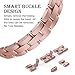 Wearlizer Rose Gold Bling Compatible with Apple Watch Bands 38mm 40mm Womens Rhinestone for iWatch Replacement Stainless Steel X Wristband Beauty Dress Bracelet(Metal Hand Removal Link) Series 4 3 2 1