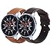 Galaxy Watch 46mm Bands, Gear S3 Bands, KADES 22mm Universal Leather Replacement Strap with Quick Release Pin Compatible for TicWatch Pro/Amazfit Stratos Smart Watch, Large, Brown and Cofee