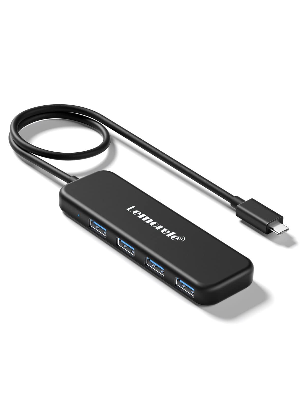 Lemorele USB C Hub, Slim Type C to 4 Port Ways USB 3.0 Adapter Data Extender Hub, High Speed USB Splitter, Compatible with Thunderbolt 3 Macbook Pro M1 Air 2020, iPad Pro Air, XPS, HP Envy, and More