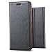 B BELK Case for iPhone X, Premium Leather [Ultra Slim] Flip Wallet Cover Case [Stand Feature] [Card Slots] [Magnetic Closure] Black