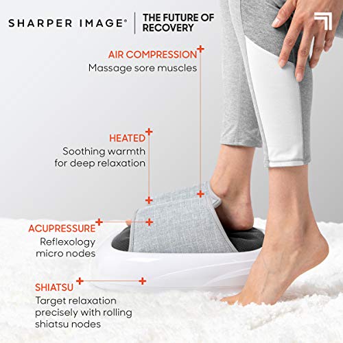 Sharper Image Acupoint Acupressure Foot Massager Machine – w/Acupressure, Heat, Compression, & Vibration – Shiatsu… - Image 3