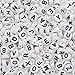 1000 Pieces White Round Acrylic Alphabet Letter