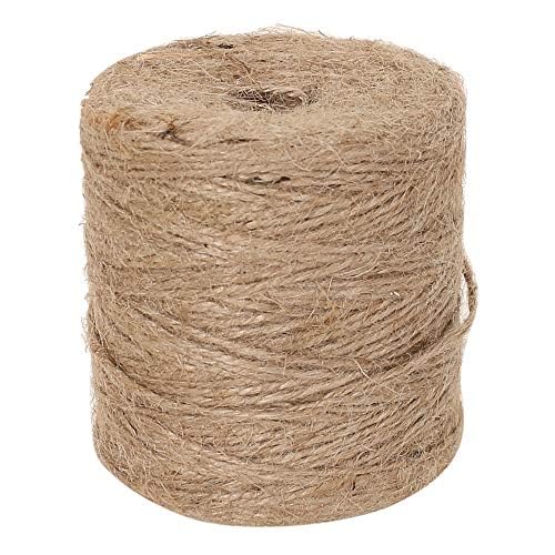 RAJRANG Jute Twine Cord 2 Ply 1mm Natural Fiber Rope 984 Feet for Garden Twine, Gift Wrapping, Crafting, and Decoration