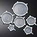 Silicone Stretch Lids 6 Pack - Reusable Durable Expandable To Fit Various Sizes for Bowl Covers, Cups, Pots