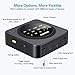 Bluetooth 5.0 Transmitter Receiver Wireless Adapter, 2 in 1 Digital Optical Adapter with 3.5mm Aux Audio and HD & Low Latency Pair 2 Headphones Speakers at Once for TV PC Home Stereo System