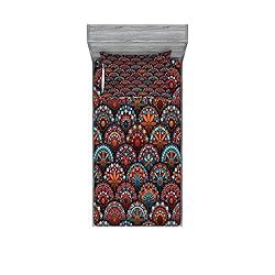 Ambesonne Mandala Fitted Sheet & Pillow Sham