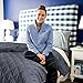 Weighted Blanket Duvet Cover 41x60Inches, JOLLYVOGUE Cozy Soft Removable Minky Dot Cover Machine Washable with Zipper and 8 Ties-Dark Grey