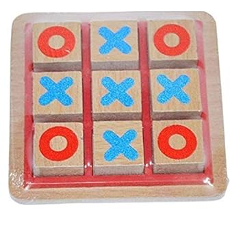 Golden Feather Wooden Tic Tac Toe (Medium) | Best Quality for Kids