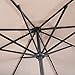 Giantex Patio Umbrella with Lights and 8 Ribs, Market Steel Tilt with Crank, 10ft Outdoor Umbrella for Garden Deck Backyard Pool, Beige