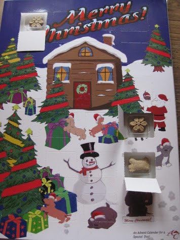 Dog Advent Calendar- 24 Individual Opening Windows-Healthy Treats-Count Down to Christmas -Advent Calendar-Dog Treats-Treats
