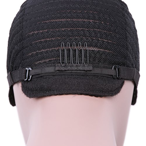 Braided Weave Cap with Adjustable Strap and Combs Crochet Wig Cap in