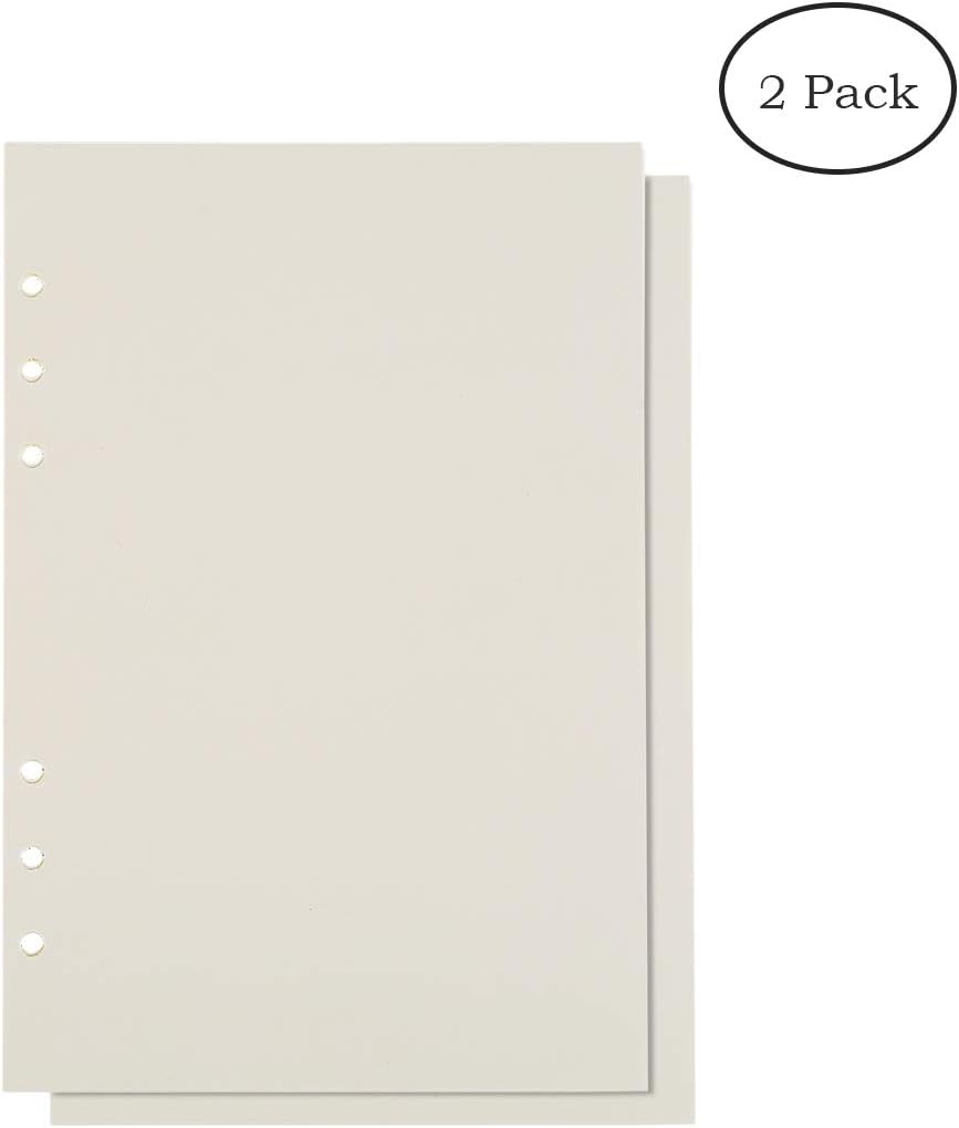 A5 Planner Inserts Filler Paper 6-Ring Blank Paper For Loose-Leaf Binders Journal Notebook Diary 80 Pages 8.27"x 5.6" (Blank x 2)