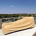 Budge P2W02SF1 All Seasons Patio Chaise Cover Lightweight, UV-Resistant, Extra Large, Tan