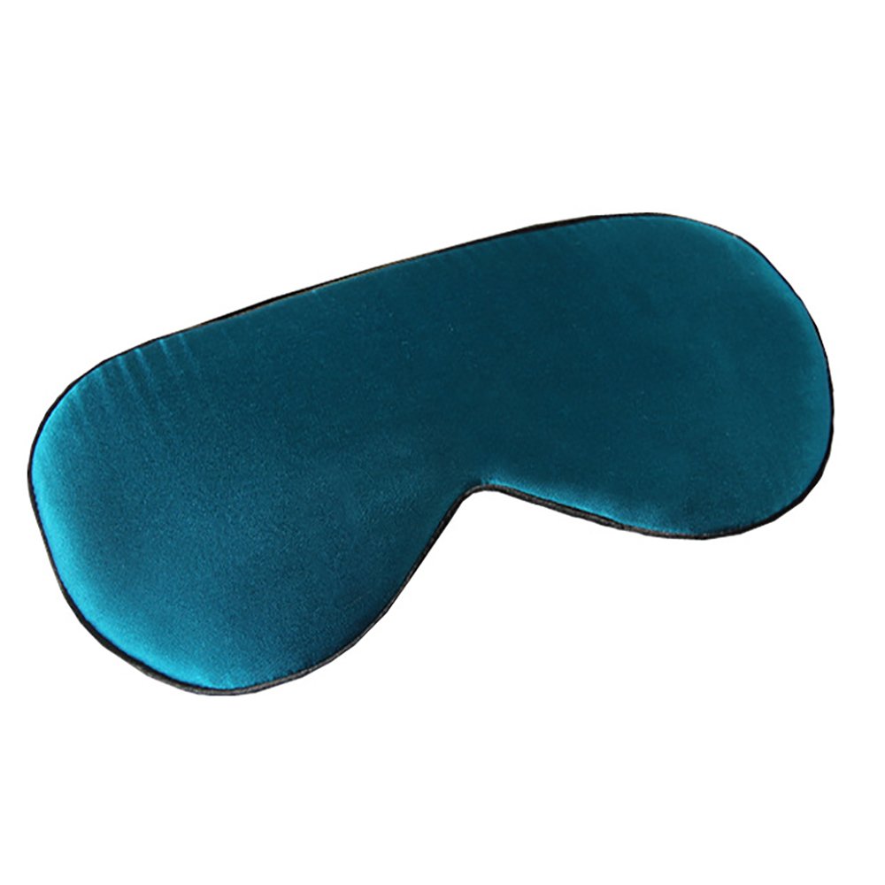 LSHARON 100% Mulberry Silk Sleep Eye Mask Adjustable Soft Sleeping Mask Blindfold for Men & Women for Deep Relaxation Best Eye Shades Eye Mask (Green)